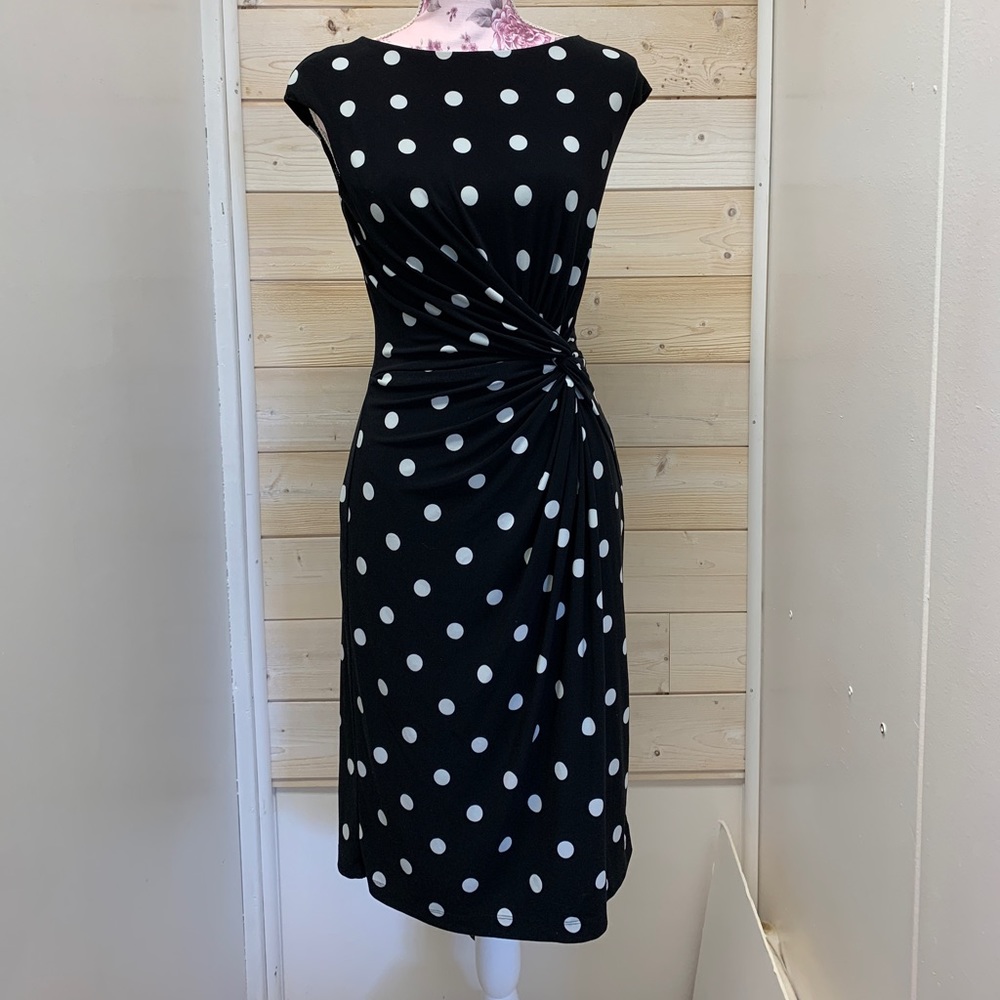Lauren Ralph Lauren Polka Dot Midi Dress